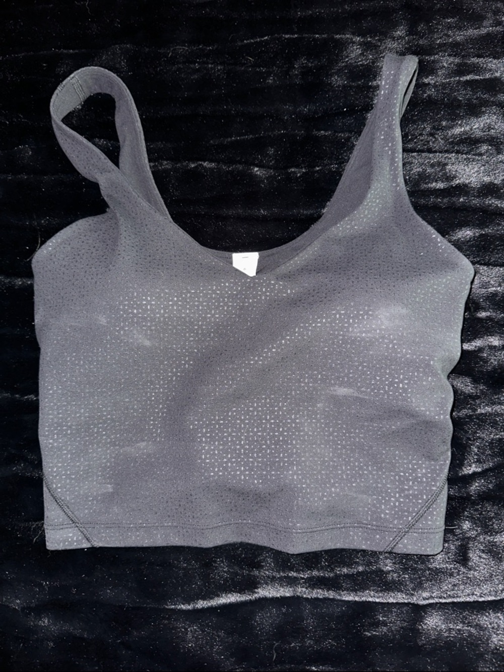 lululemon athletica Black Sparkle Crop Tank